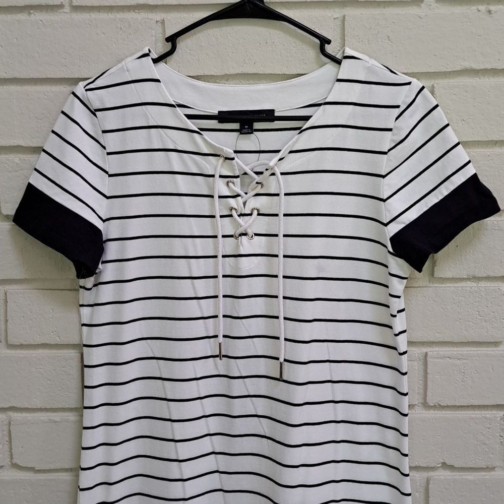 Tommy Hilfiger Striped Tie Front Dress. Size Medium NWOT - Picture 2 of 7